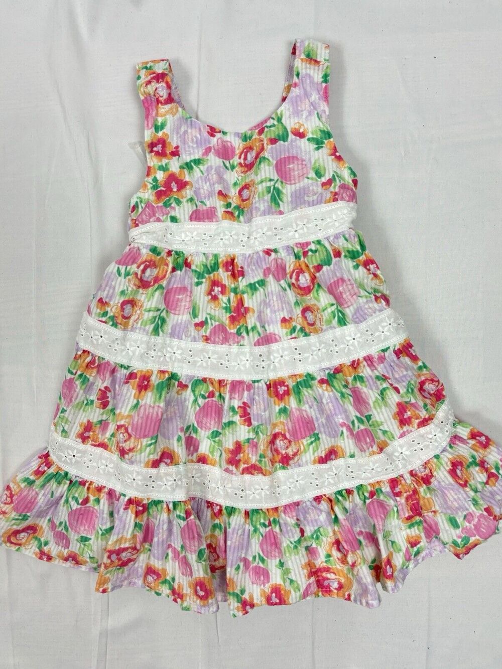 Tommy Bahama Toddler Girls Tropical Floral Tired Dress Size 2T Baby Boho Cottage